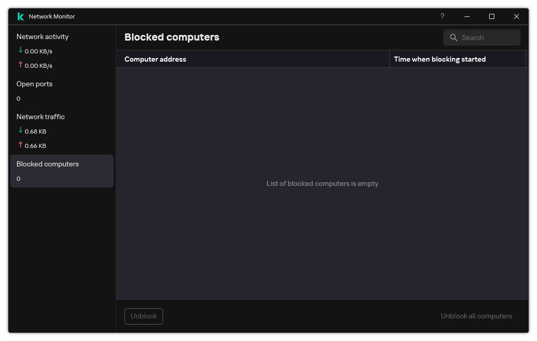 Blocking an attacking computer