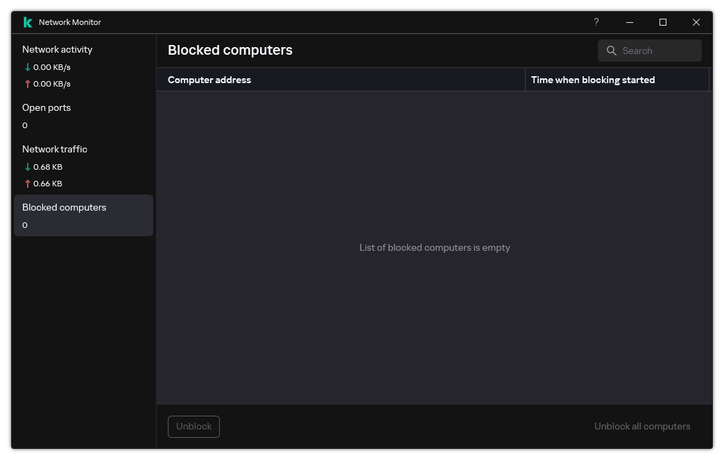 Blocking an attacking computer
