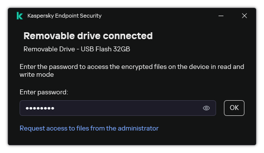 Portable mode for accessing encrypted files on removable drives