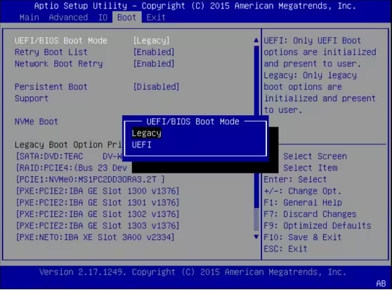 Параметры BIOS
