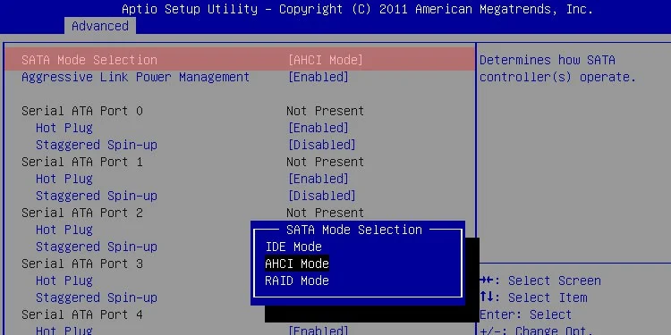 Параметры BIOS