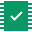 Un microchip verde con una marca de verificación blanca.
