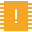 Un microchip amarillo con un signo de exclamación blanco.
