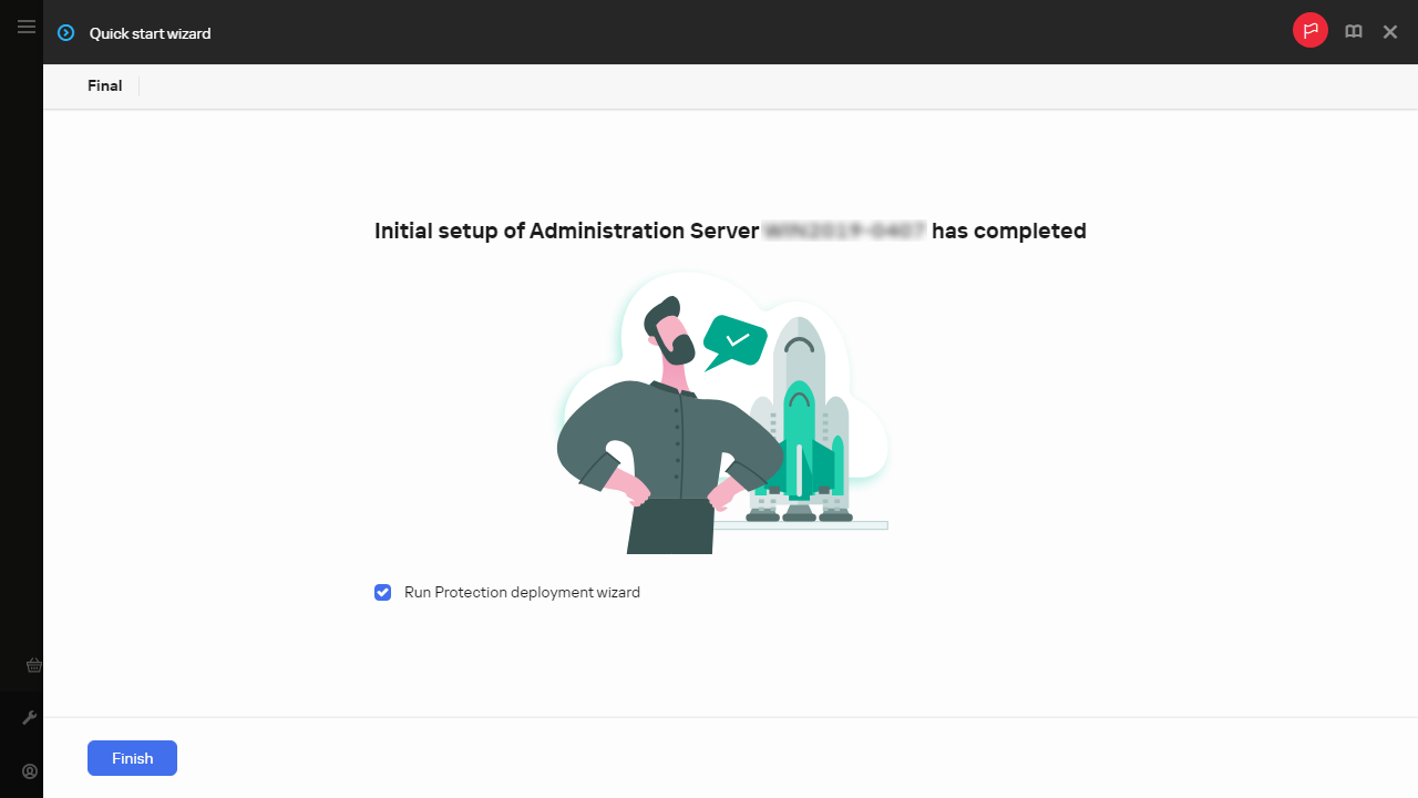 Step 14. Closing the quick start wizard