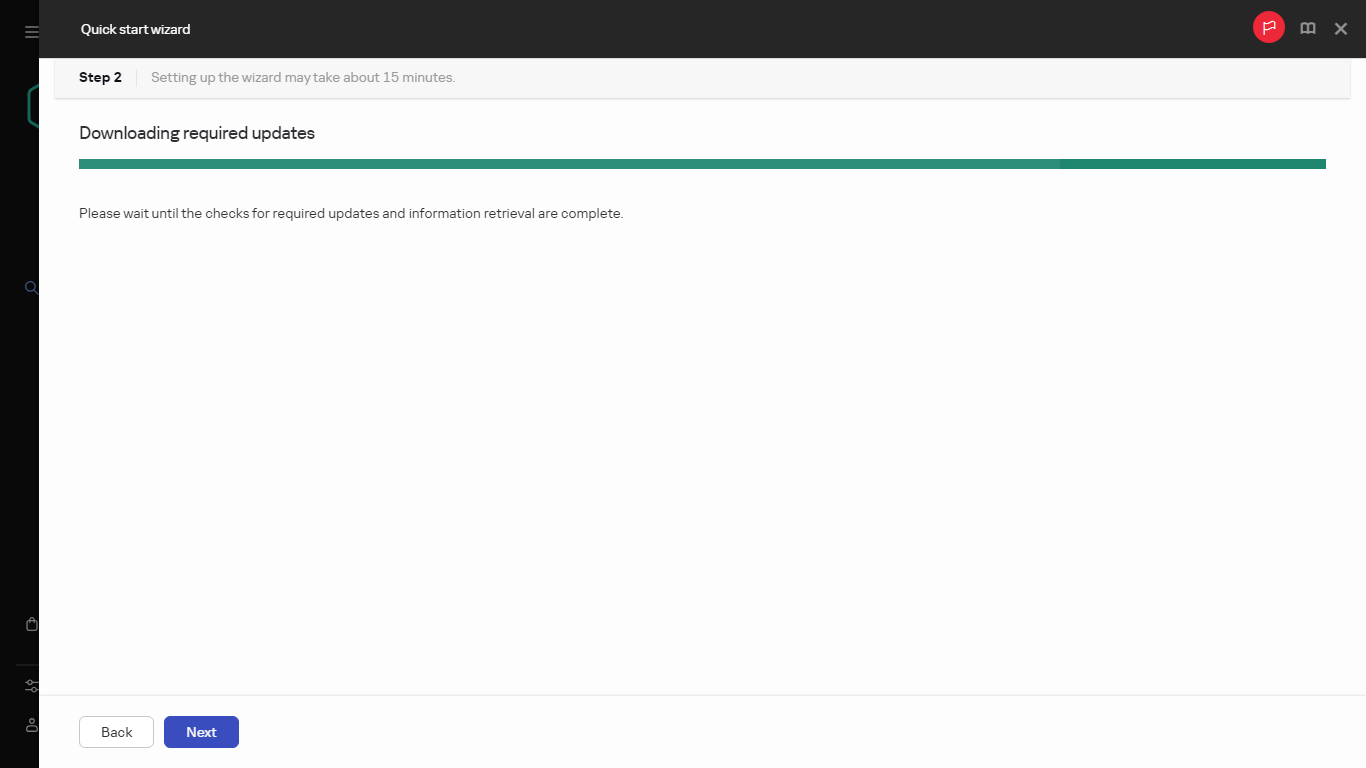 Update Required Interface Step 2. Downloading required updates