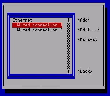 The screenshot shows the window for selecting a network adapter to be configured.