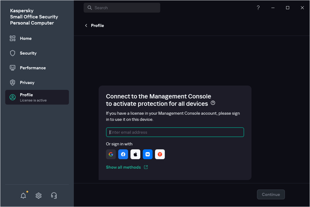Step where you can connect to Management Console