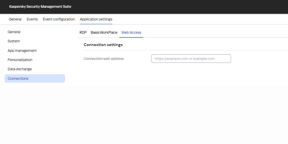 Configuring a connection to a remote environment using the Web Access ...