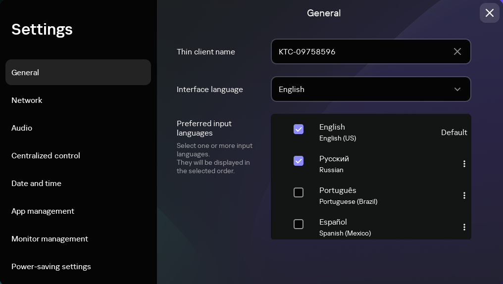 Configuring general settings