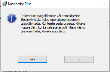 Aken, mis palub arvuti taaskäivitada