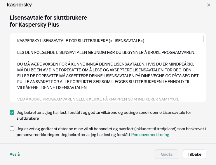 Godkjenningsvinduet for GDPR-lisensavtalen