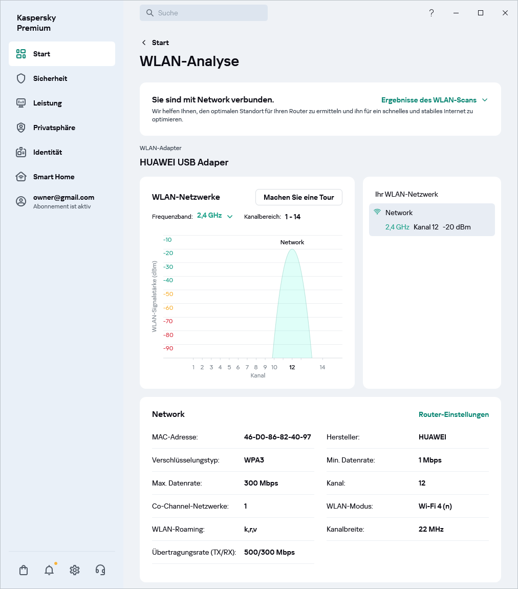 Fenster mit WLAN-Netzwerken