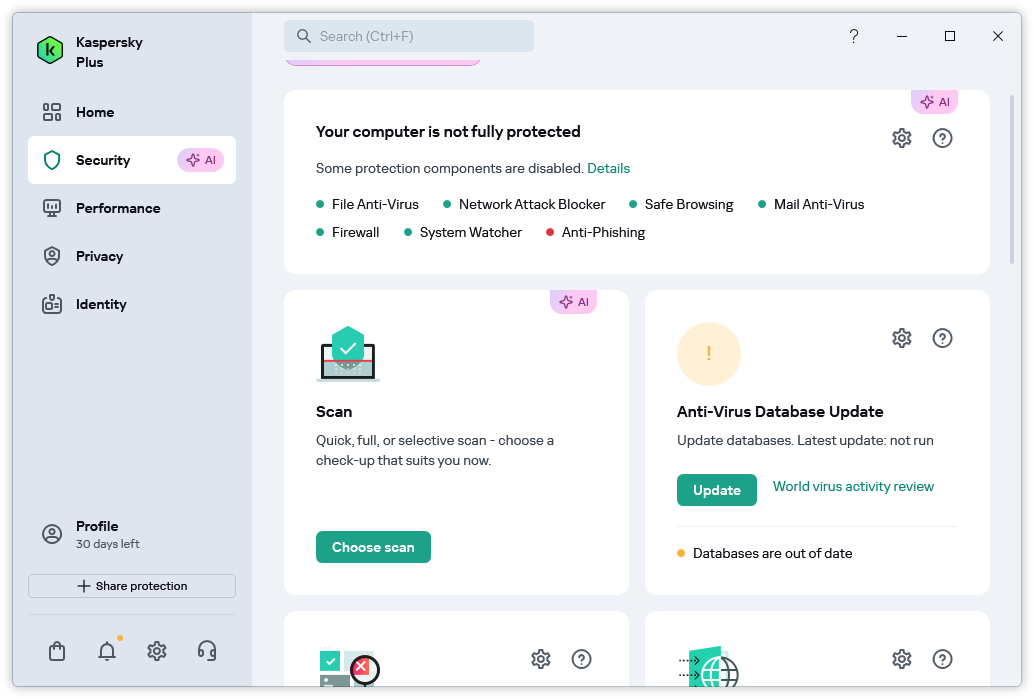 How to start an update of databases and application modules