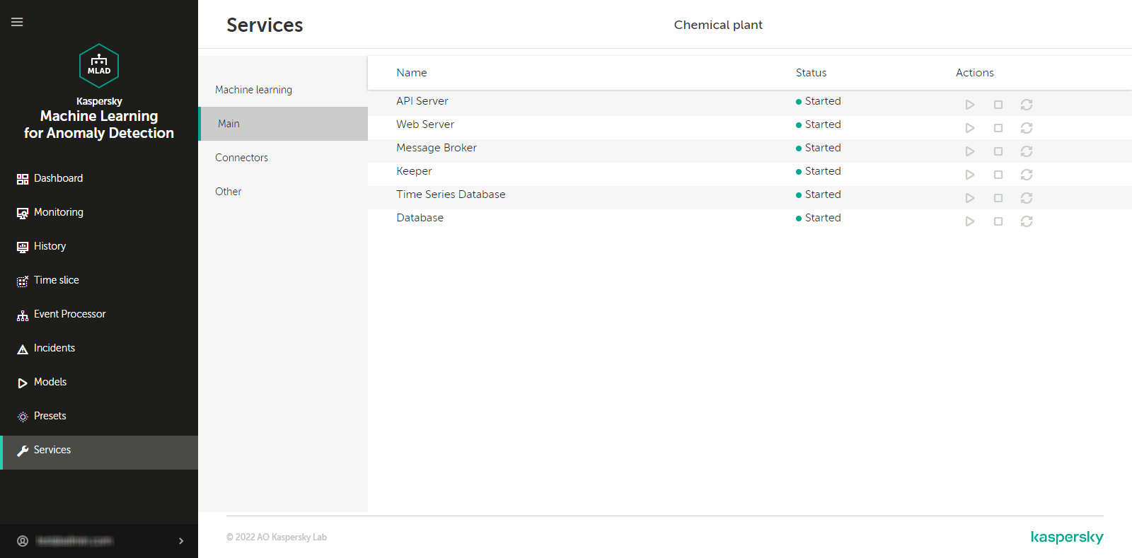 Viewing the status of a service