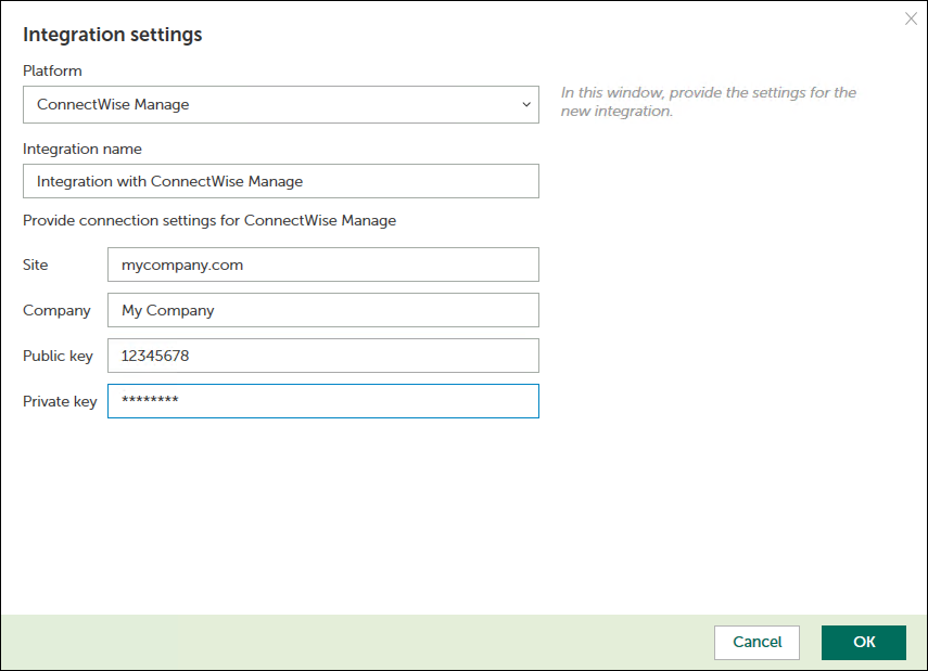Creating a new integration
