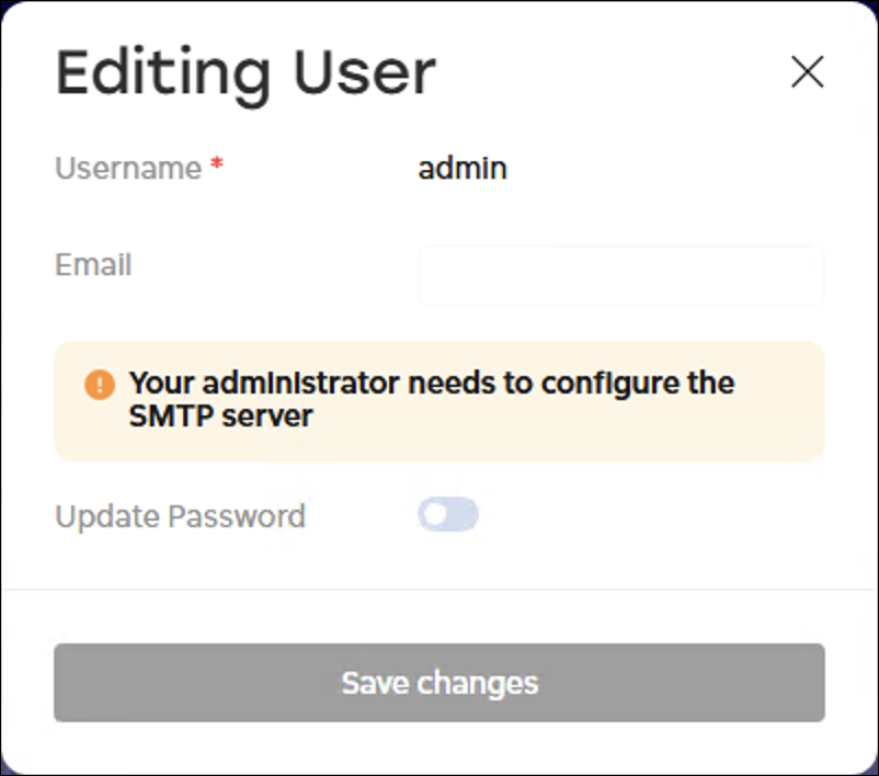 Окно Editing User в BMC.