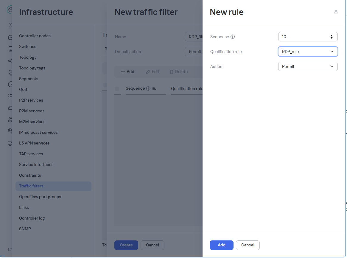 Scenario: managing application traffic in accordance with an SLA