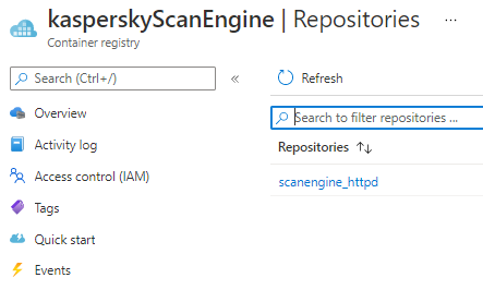 Репозиторий scanengine_httpd в реестре kasperskyScanEngine.